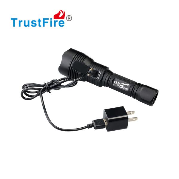 Trustfire TR-Jie8 CREE XM-L2 LED USB Rechargeable LED Flashlight 18650 Torches including USB Charger Free Shipping