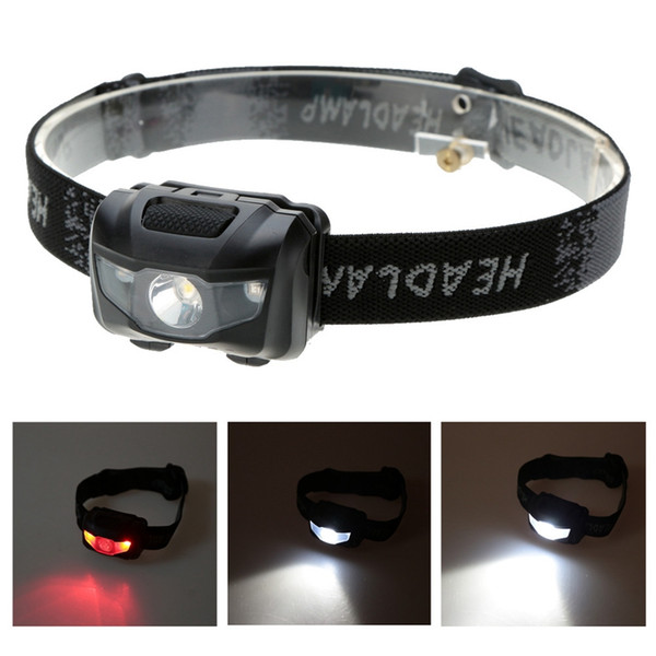 Water Resistant Super Bright 3W Red & White 3LED 4 Mode Waterproof Headlight for Camping Fishing Outdoor Working Waterproof Free DHL