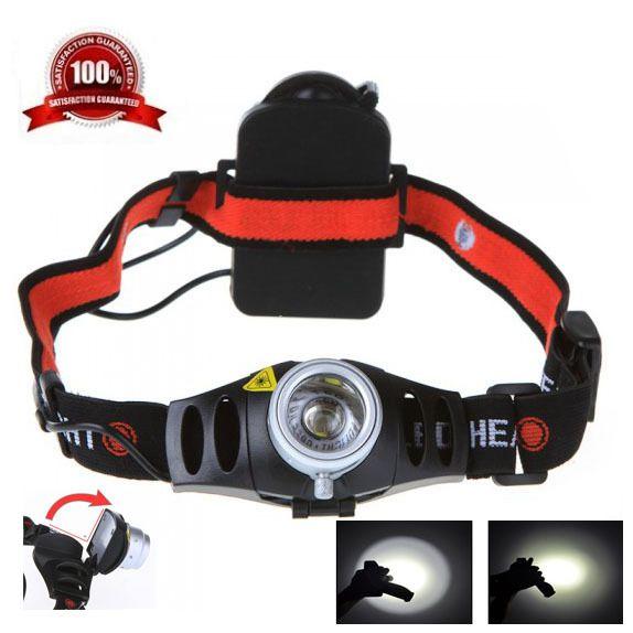 500LM CREE Q5 LED Headlamp Headlight for Bicycle Hunting Camping Outdoor Lighting Zoom In/ Out Adjustable Focus Light