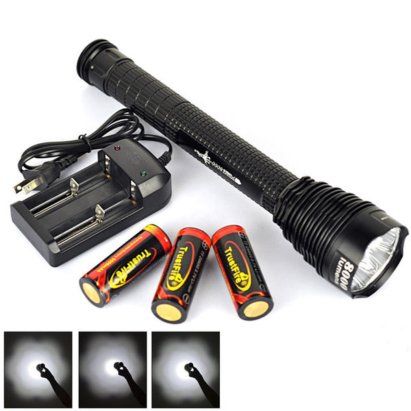 2016 New 26650 7T6 LED Flashlight 8000 lumens 7*CREE XM-L T6 Torch Tactical Flashlight Lantern Hunting Outdoor Light High Power