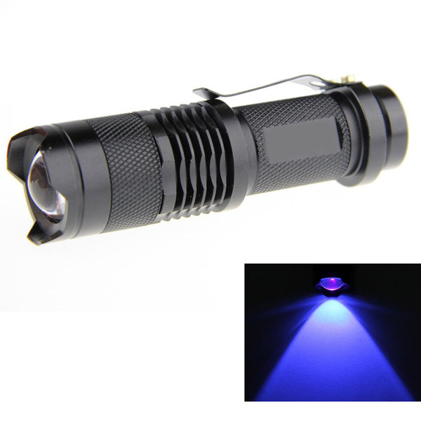 7w Q5 LED 3-mode Shell Portable Uv Flashlight Torch Adjustable Focus 18650 F00126 SPDH