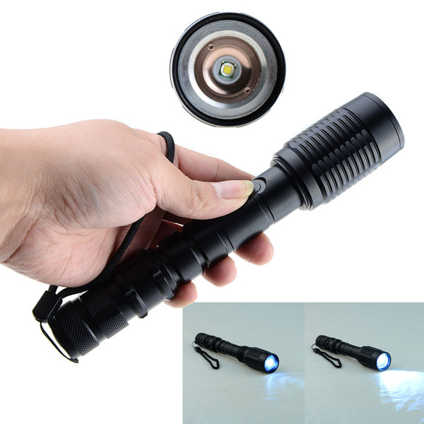 3800LM Black XM-L T6 LED Zoomable Waterproof Flashlight Torch Lamp F00299 SPDH