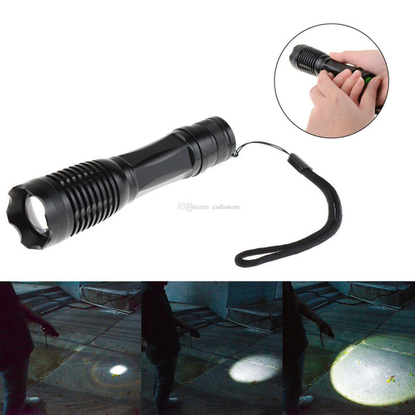 2000LM 5 Mode XM-L T6LED Zoomable Z5 Flashlight Torch Light Lamp Black F00414 SPDH