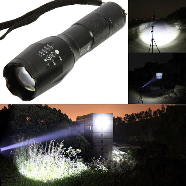 E17 Glare XM-L T6 2000Lumens LED Zoomable Flashlight Torch light Lamp F00020 SPDH