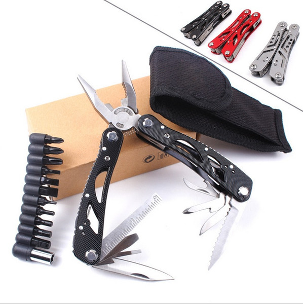 17 multifunctions Outdoor hiking and camping stainless steel folded mini Plier knife tools