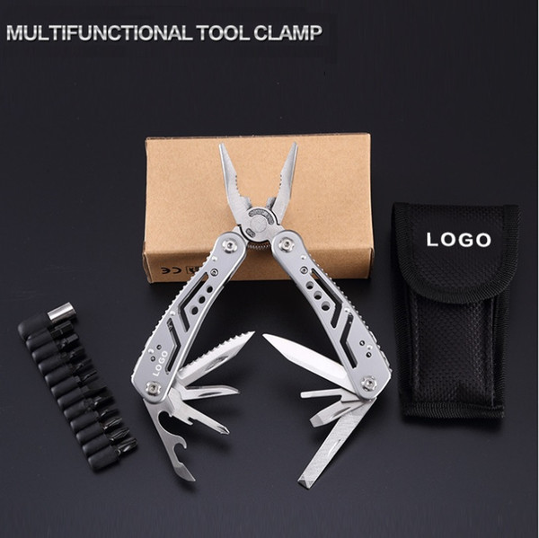 2019 New Outdoor 14 multifunctional tool travelling hiking and camping Stainless Steel folded knife+ plier tools