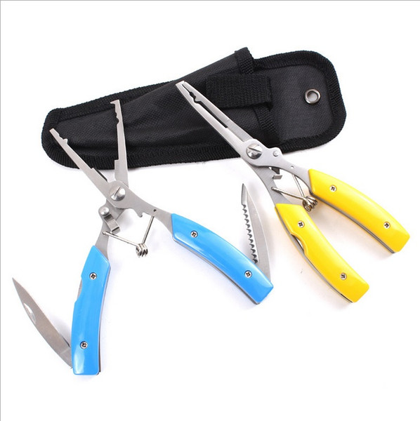 High quality outdoor camping fishing stainless steel folded mini Plier pocket fishing scissors tool