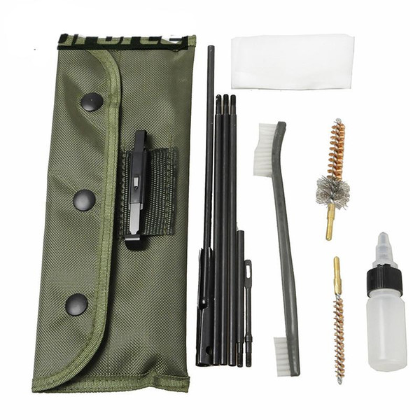 New Arrival 10 Piece .22 22LR .223 556 Rifle Gun Cleaning Kit Set Cleaning Rod Nylon Brush Cleaner Gun Accessories Clean Tools