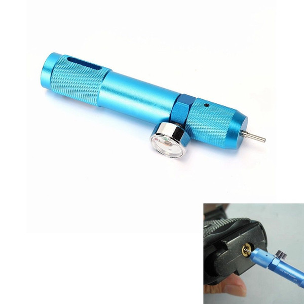 Airsoft 12g CO2 Cartridge Charger Portable Fill Adapter w/ 0-1500 Pressure Gauge