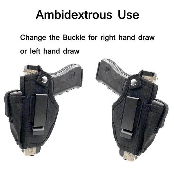 Ambidextrous IWB&OWB Universal Pistol Holster Gun Holder Fits Subcompact to Large Handguns