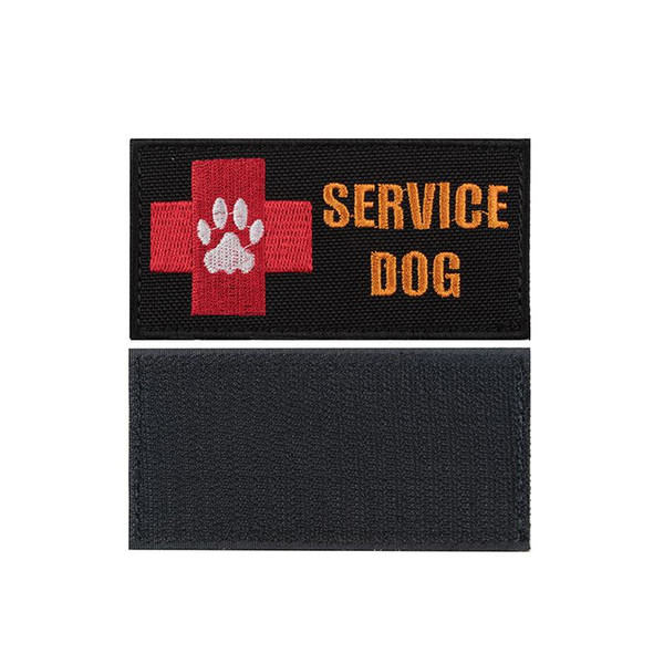 Medical Red Cross Embroidery Patch Service Dog Embroidered Patches Tactical Armband Fabric Sticker Sewing Applique