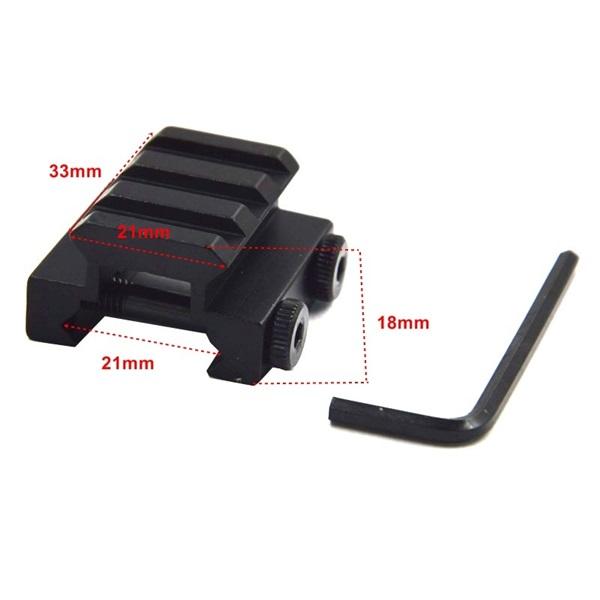 Tactical 3Slot Low Riser 20mm Weaver Picatinny Mount/Scope Mount Hunting 1PC - Y26