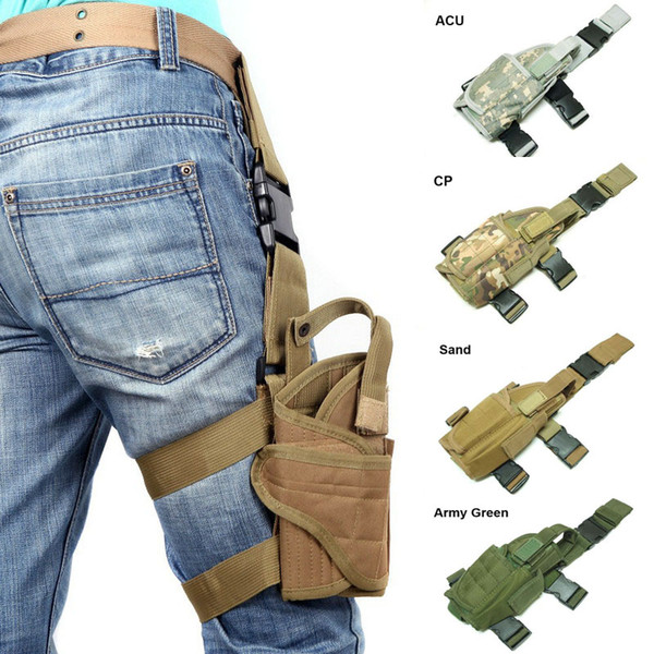 Adjustable Leg Gun Holster airsoft outdoor hunting nylon gun holster for all hand guns Drop Leg Thigh Holster for Paintball Games