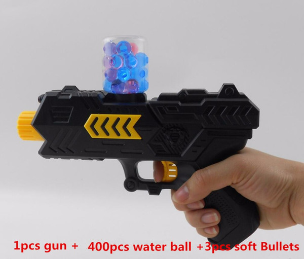 400pcs+gun water ball Orbeez balls Soft Paintball Gun Pistol Soft Bullet CS Water Crystal Gun Air Airgun gel balls beads kids paint balling