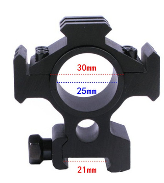 Aluminum Alloy Tri-Rail Barrel scope mounts 21mm rail Mount - Black (1 PC)