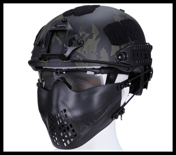 Foldable Half Face Mesh Mask Style Comfortable Adjustable Tactical Lower Face Protective Airsoft Mask