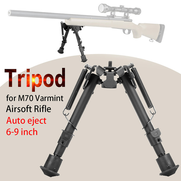 Free shipping Tactical Bipods Fully Adjustable Spring-Ejects Legs Height 6