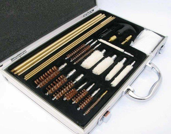 Cleaning Kit Brush Full Set for Gun Rifle with Case Free Shipping Gun Cleaning Brushes For Rifle Full Set KIT WITH BOX M8043