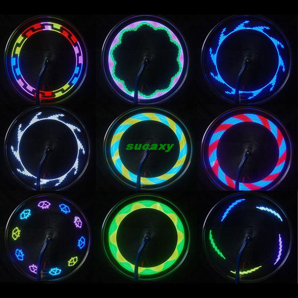 Hot Selling Bike Lights 14 LED Motorcycle Cycling Bicycle Bike Wheel Signal Tire Spoke Light 30 Changes Bicycle Accessories Free Shipping