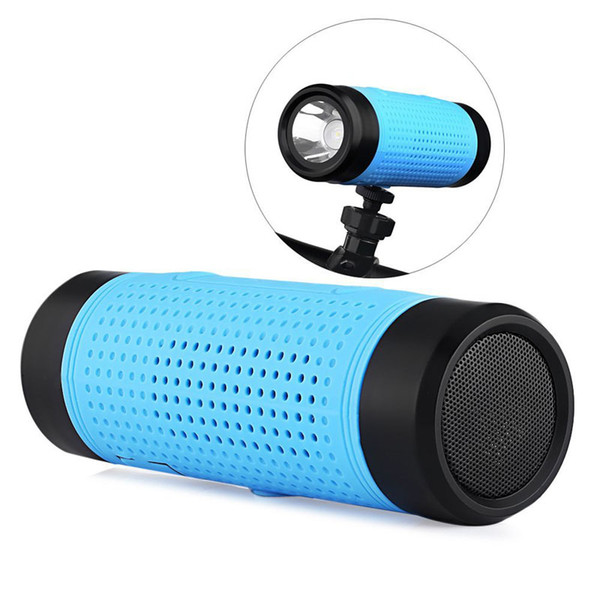 Outdoor Waterproof Bicycle Light Flashlight Wireless Bluetooth Speaker Sound Box for Mountain Bike Column Bluetooth Support TF FM Radio