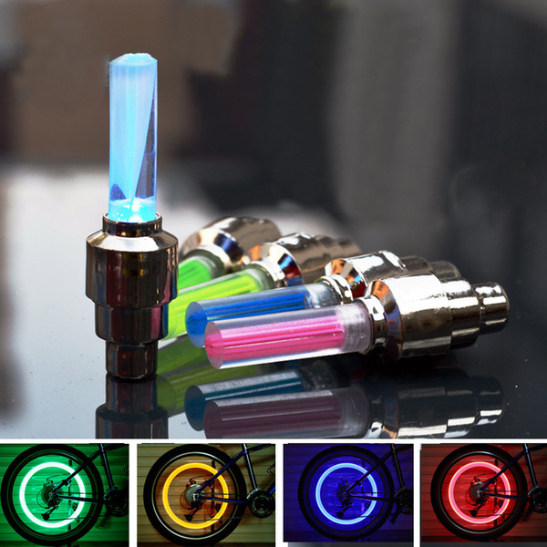 Bike Accessories Lights Tire Wheel Lights Valve Novelty Cap Lamp Motorbicycle Wheel Light Car LED Flash Light