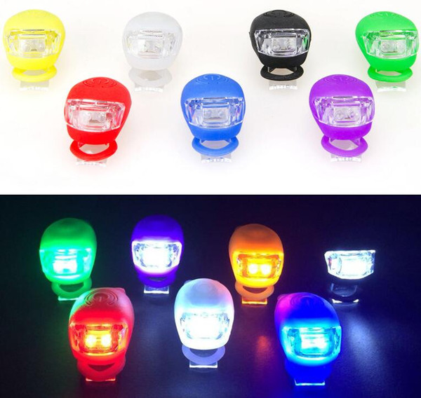 Silicone Bike Head Lights 
8000
Bicycle Cycling Head Front Rear Wheel LED Flash Bicycle Tail Light Lamp Battery Included