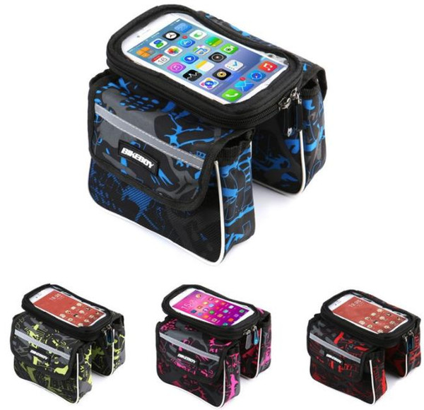 Bicycle Mobile Phone Bag 6.0 inch Touch Screen MTB Road Bike Top Frame Pannier Cycling Storage