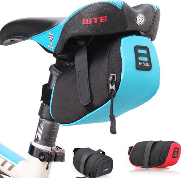 3 Color Nylon Bicycle Bag Bike Waterproof Storage Saddle Bag Seat Cycling Tail Rear Pouch Bag Saddle Bolsa Bicicleta accessories