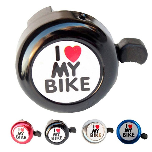 New Safety Bicycle Bell I Love My Bike Printed Clear Sound Cute Bike Horn Alarm Warning Bell Ring Bicycle Accessory