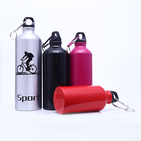 High Quality 4 Colors 300ml-750ml Large Capacity Cycling Camping Bicycle Sports Aluminum Alloy Water Bottle for Outdoor Sport Free shipping