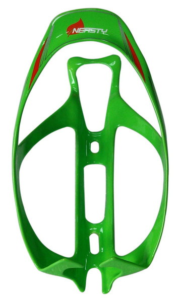 BC2007 neasty brand best-selling bright-green painted and decal 100 % carbon fiber water bottle cage suitable for road and mountain bicycle