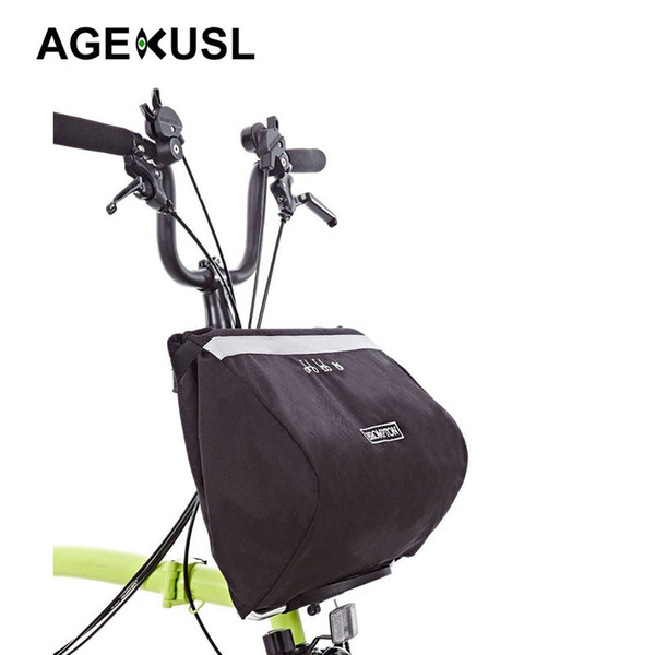 AGEKUSL Basket Bag Front Rack Pack Carrier Bags Foldable For Brompton Folding Bicycle