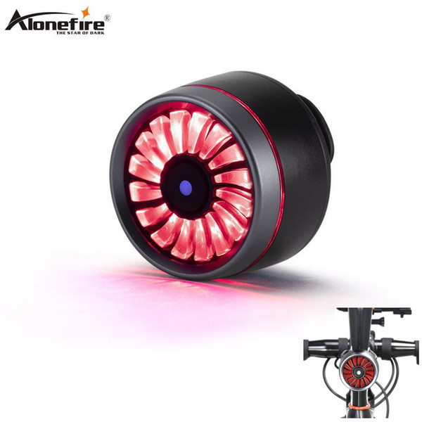 Alonefire T09 Bicycle Flashlight Bike Rear Light Auto Start/Stop Brake Sensing IPx6 Waterproof LED Charging Cycling Taillight Outdoor lamp