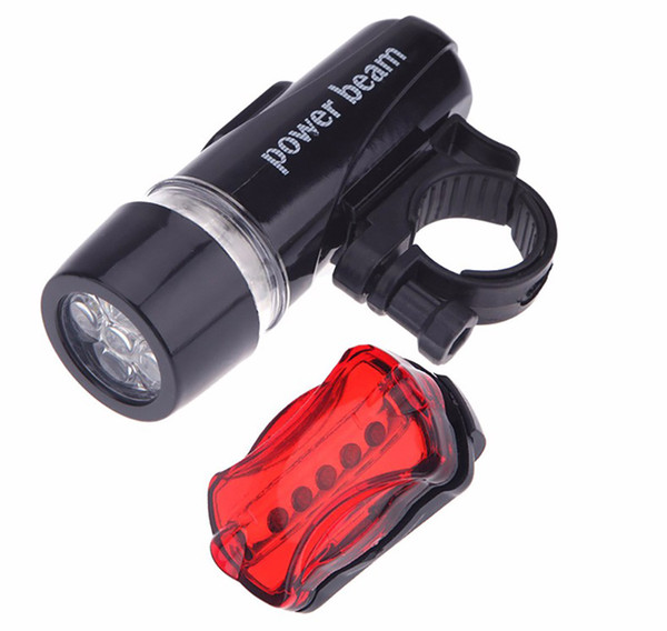 High Quality 5 Led Bicycle Front Head light+Tail light Set Waterproof Road MTB Mountain Bike Rear Light Cycling Lamp Flashlight