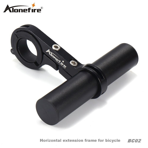 AloneFire BC02 Bike Cycling Handle Bar Extender Bicycle Extensions Frame Bike Accessories Mount Lamp Cycling Light Clip Holder