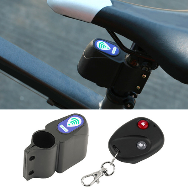 Bicycle Alarm Lock Anti-theft Cycling Security Lock Bicycle Wireless Remote Control Vibration Alarm for Mountain Road Bike Bell