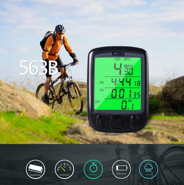 Multifunction Bicycle Odometer Speedometer Bike Cycling Computer Odometer Speedometer Digital Waterproof LCD Display Backlight EEA232 30PCS