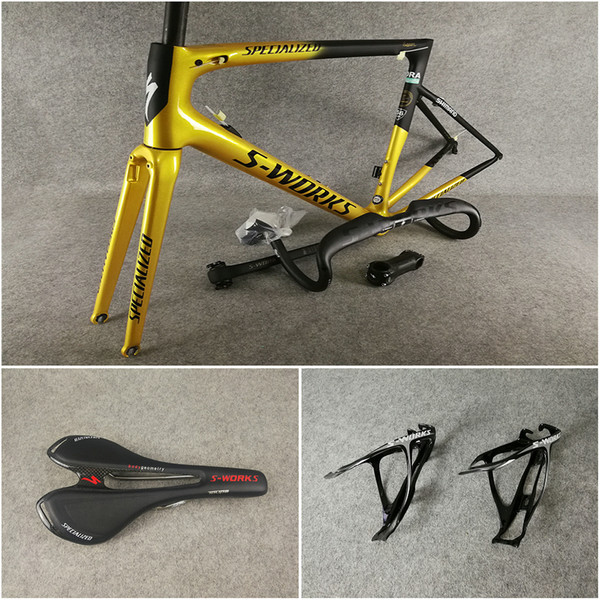 46-49-52-54-56-58cm Sagan Gold Black UD Matte-Glossy SL6 carbon road frames+Handlebar+Saddle+Water bottle cages for sale free shipping