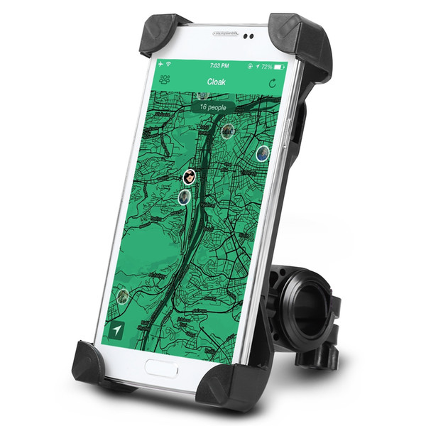 Universal Adjustable Bicycle MTB Motorcycle Holder Bracket Bike Motor Mount for Iphones Samsung Xiaomi Huawei Mobile Phones GPS 3.5-7