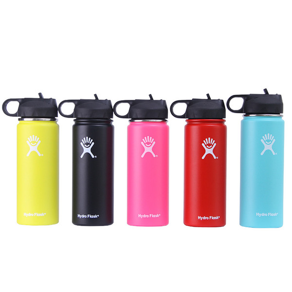 18oz/32oz/40oz Vacuum water bottle Insulated 304 Stainless Steel Water Bottle Wide Mouth big capacity travel water bottles With Filp Lids