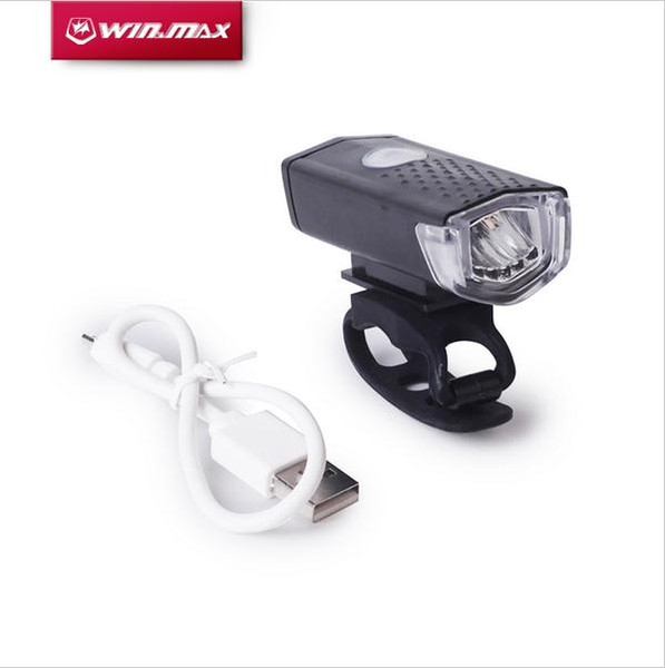 Winmax Outdoor Bicycle Accessories Rechargeable Cycling Light Front Handlebar Riding Bike Led Lights with 3 Lighting Modes