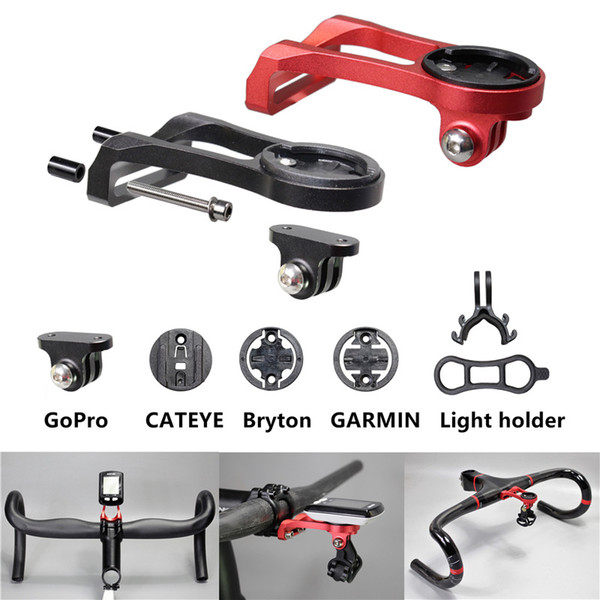 3 in 1 Bike Computer Mount For Garmin Cat Eye Bryton Bicycle Computer Holder GPS Go Pro Sports Camera Light