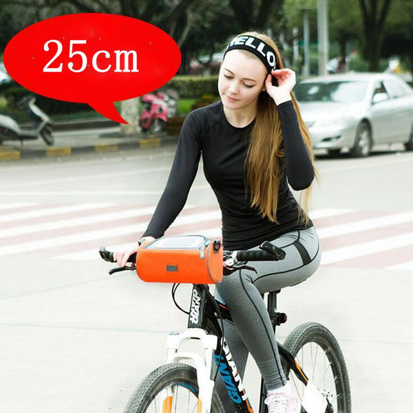 Waterproof Cycling Sport Bike Accessories Bicycle Frame Pannier Front Tube Bag 25cm 8 Inch Bicycle Pannier Bicycle Accessories