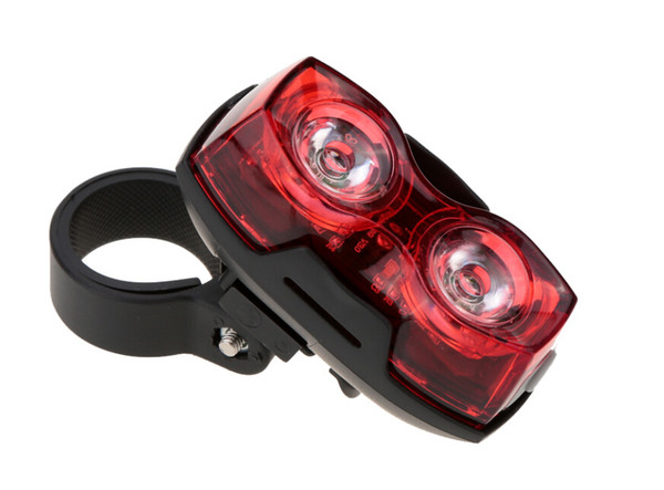 2 LED 3 Mode Bright Bike Bicycle Lights Plastic Red Safety Flashing Rear Lights 8 * 5 * 10.3cm free shipping