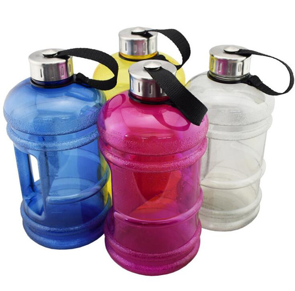 10pcs 2.2L Large Capacity BPA Free Plastic Water Bottle Sports Fitness Workout Cap Kettle Gym Training PETG Material Bicycle Bottles