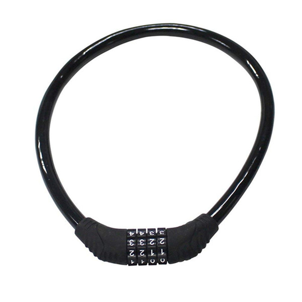 Anti-Theft Cable Bike Lock 4 Digital Code Password Bike Safety Cycling Security Bicycle Locks Accessories