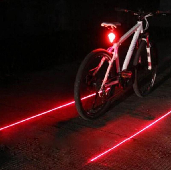 Bike Cycling Lights 7 Modes Waterproof 5 LED 2 Lasers Bike Taillight Safety Warning Light Bicycle Rear Bycicle Light Tail Lamp