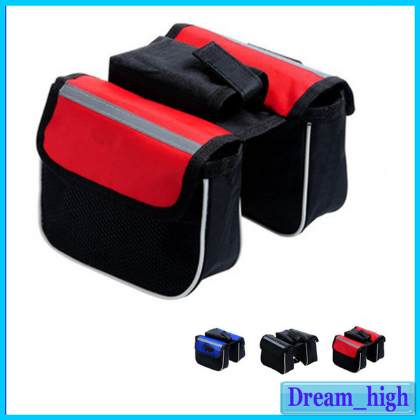 Mountain bike saddle bag The triple mountain bike bag pipe bag saddle bag front pack riding double saddle beam equipment