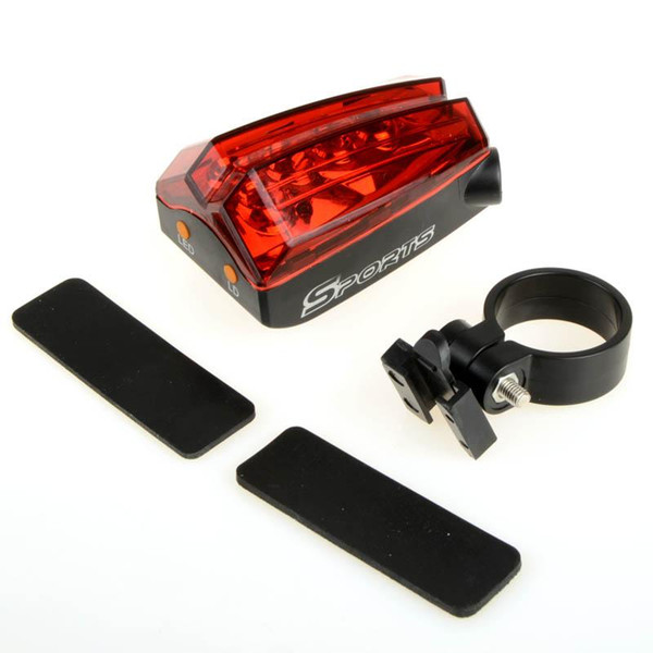 Cycling Bicycle Bike Rear Tail Safety Caution 5 LED+2 Laser Flashing Red light F00144 CADR