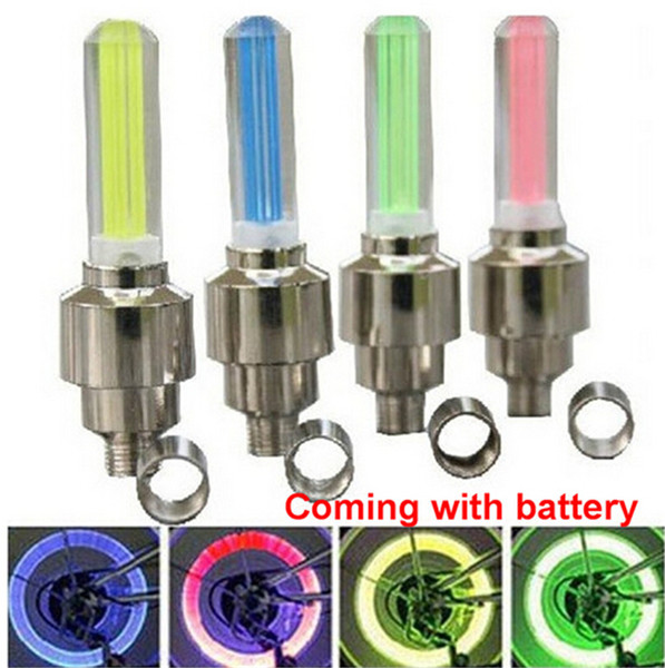 Wholesale LED Flash Tyre Bike Wheel Valve Cap Light Car Bike Bicycle Motorbicycle Wheel Tire Light LED Car Light Blue Green Red Yellow